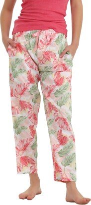 Faye Floral Print Cotton Sateen Pajama Pants