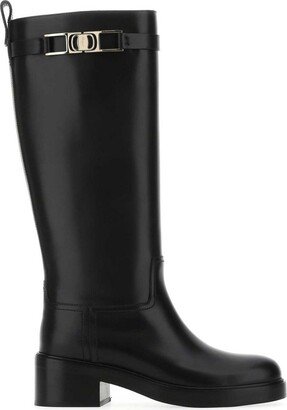 Gancini Round-Toe Knee Boots