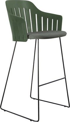 Cane-line Choice Outdoor Bar Chair with Seat Cover, Sled Base