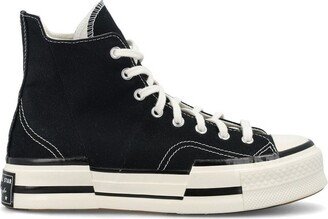 Chuck 70 Plus Egret High-Top Lace-Up Sneakers