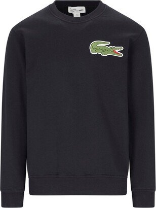 X Lacoste Logo Patch Crewneck Sweatshirt