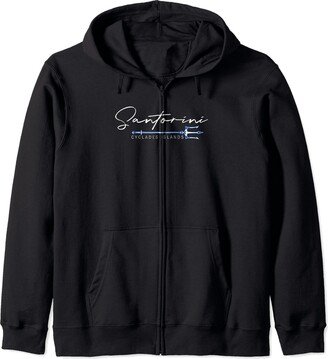 Santorini Souvenir Store Santorini Greece Santorini Zip Hoodie