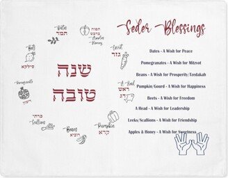 Rosh Hashanah Seder Placemat, Simanim/Signs & Blessings Of The Jewish New Year