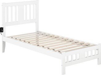 Twin Tahoe Bed with Footboard White - AFI