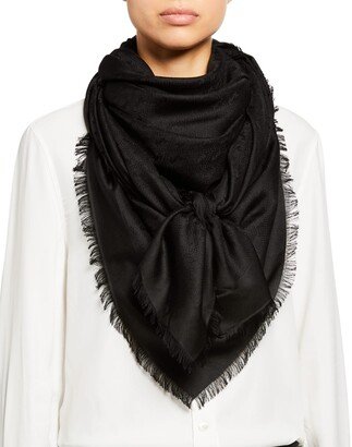 Cassandre Logo Fringe Scarf