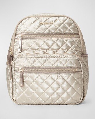 Crosby Quilted Metallic Small Backpack Bag