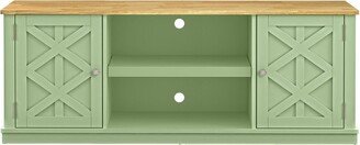 64 Natural Wood TV Stand for TVs up to 70 Green - Festivo