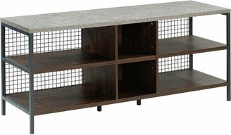 Snake River Décor Wood and Metal TV Stand in Rich Walnut - 55 inches