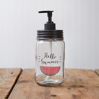 Hello Summer Soap Dispenser - Black Clear - 3'' dia. x 8''H