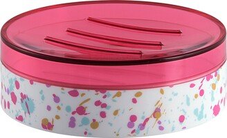 Allure Home Creation Confetti Pink Soap Dish - 1.57'' x 4.52'' x 4.52''