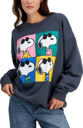 Grayson Threads, The Label Juniors' Snoopy Grid Print Sweatshirt