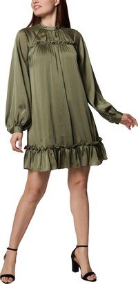 Womens Shimmer Knee Length Shift Dress