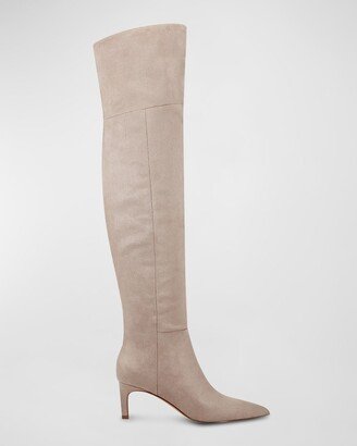 Qulie Leather Over-The-Knee Boots