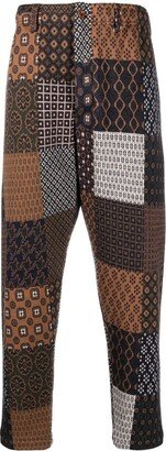 Patchwork Slim Fit Trousers