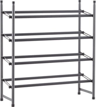 4-Tier Expandable Shoe Rack Graphite