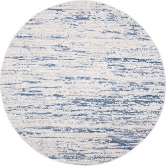 Amelia ALA768 5' x 5' Round Area Rug - Ivory, Blue