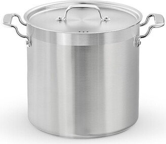 16-Quart Stainless Steel Stockpot - 18/8 Food Grade Heavy Duty Large Stock Pot for Stew, Simmering, Soup