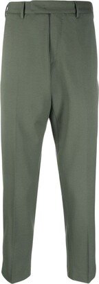 PT Torino Pressed-Crease Cropped Slim-Fit Trousers