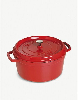 Cherry Round Cast Iron Cocotte-AA