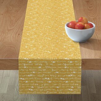 Table Runners: Sticks And Stones - Yellow Table Runner, 72X16, Yellow