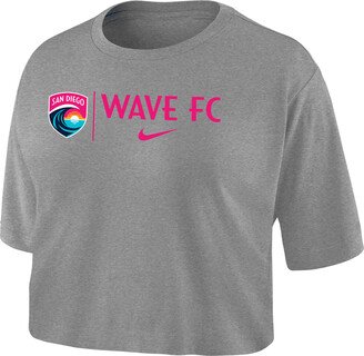 San Diego Wave Women's Dri-FIT Soccer Cropped T-Shirt in Grey