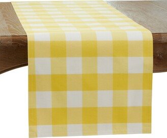 Saro Lifestyle Buffalo Plaid Cotton Blend Table Runner, 90