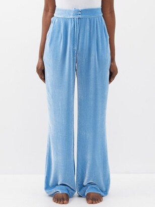 Marais Velvet Wide-leg Pyjama Trousers