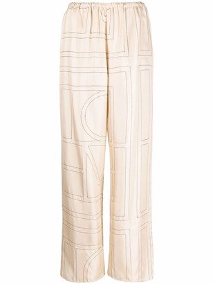 Monogram Silk Pyjama Trousers-AA