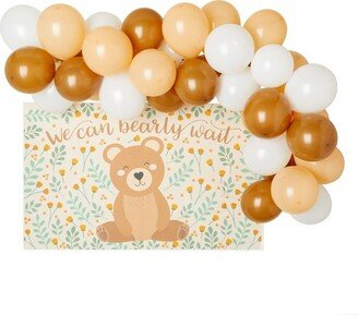 Sparkle and Bash Balloon Teddy Bear Baby Shower Decorations, Garland Arch Kit for Photo Booth Backdrop, 5 x 3 Feet