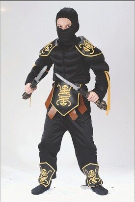 Fun World Boys' Muscle Ninja Warrior Costume - Size - Black