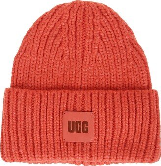 W Chunky Rib Beanie W Logo Ignite