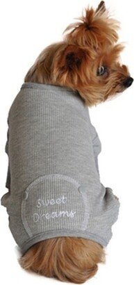 Doggie Design Sweet Dreams Thermal Dog Pajamas - Alloy Gray(X-Small)