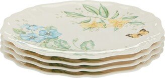 Butterfly Meadow Melamine Dinner Plates (Set of 4), White