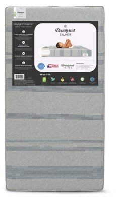 Beautyrest Silver Two-Stage Daylight Dreams Crib and Toddler Mattress, Greenguard Gold Certified
