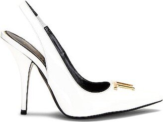 Patent TF 105 Slingback Pump in White