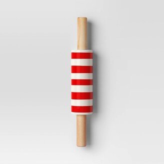 2 Christmas Red Striped Handled Rolling Pin - Wondershop™