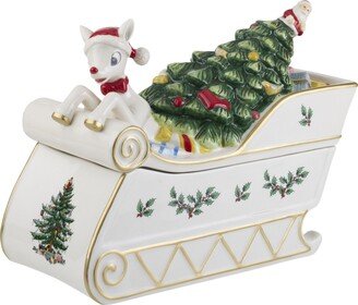 Christmas Tree Rudolph Cookie Jar