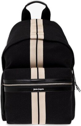 Logo Printed Zipped Backpack-AG