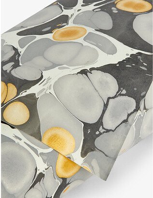 Selfridges Edit Hand-marbled Abstract-pattern Recycled-cotton Paper Wrapping Paper