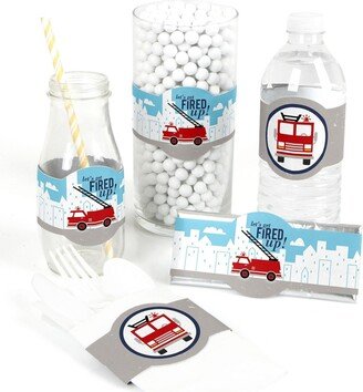 Big Dot Of Happiness Fired Up Fire Truck - Firefighter Party Diy Wrapper Favors & Decorations - 15 Ct