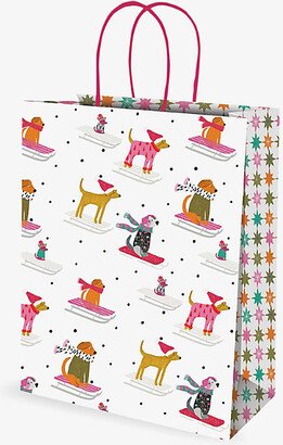 Selfridges Edit Dog Sled Graphic-print Large Gift bag 25cm x 32cm