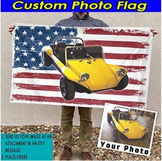 Dune Buggy Utv Atv Suvs Off-Road Dirt Quad, Personalized American House Flag, Gifts For Car Guys, Mud Truck, Chevy Trucks, Flag