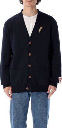 Buttoned Long-Sleeved Cardigan-AC