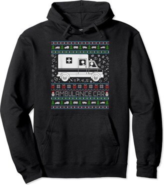 Ugly Christmas Sweaters Men Women Xmas Ugly Ambulance Car Pullover Hoodie