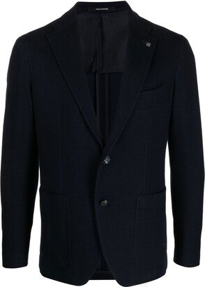 Single-Breasted Cotton Blazer-AL