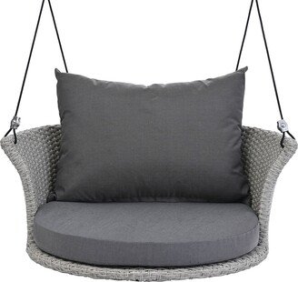 33.8 Single Person Hanging Seat Rattan Woven Swing Chair Porch Swing