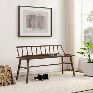 Lennon Boho Solid Wood Low Spindle-Back Bench