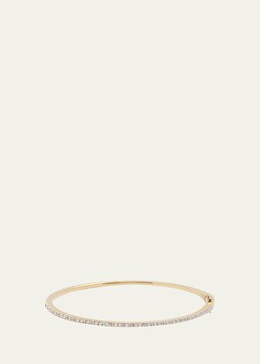 Skinny Hinged Bangle in 18K Gold with Diamonds