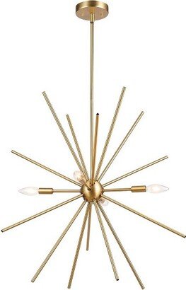 Novogratz X Globe Celeste 4-Light Matte Brass Chandelier - Globe Electric