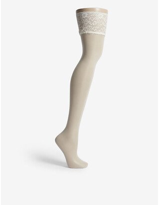 Womens 2059 Offwhite Seidenglatt 15 Knitted Stockings